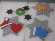 Nowe ozdoby świąteczne z filcu 12szt dla dzieci . Ozdoby świąteczne na rzep