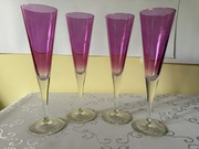 Zestaw Kieliszków do Szampana Fiolet Amethyst 0,1l 4 Szkło Retro Glass Bar