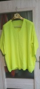 Sweter Plus Size, biust 160cm, polskie! żółty neon