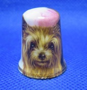 Naparstek Kolekcjonerski Porcelanowy Pieski Yorki 