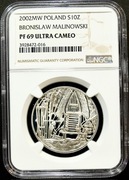 10 ZŁ 2002, BRONISŁAW MALINOWSKI NGC PF69  #46