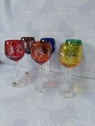 Wyjątkowe kieliszki remery kolorowy kryształ 