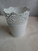 Metalowa osłonka do doniczki z Ikea