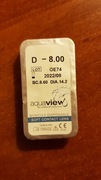 Soczewki AquaView Monthly -8.00dpi BC. 8.6-sztuki