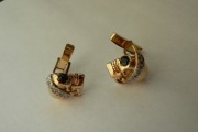 Spinki czaszki  gold14K złoto585 brylanty diament