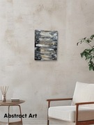 „Złote przebłyski w mroku” to strukturalny obraz akrylowy na płótnie