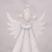 Biały metal anioł świecznik na tealight 37,5x15x10,5 Chrzest Komunia