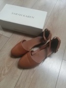 buciki damskie na koturnie sarah karen 38