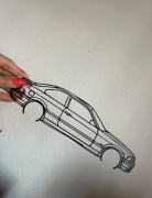 BMW e46 rysy modelu dekoracja na ścianę