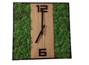 Zegar ścienny dekoracyjny z mchem chrobotkiem