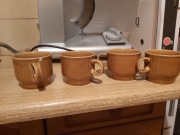 Filiżanki ceramiczne jasny brąz