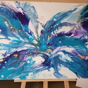 Obraz malowany ręcznie abstrakcja akryl