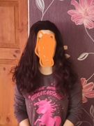 Peruka długa z naturalnych włosów. 