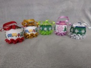 Bombki ręcznie haftowane handmade 1szt. śr. 8 cm