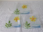 Patery szklane rękodzieło technika fusingu (szkło stapiane) 3 sztuki