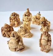 9figurek Bóstw,postaci klutury jaońskiej ,śred.wys.4,5,szer.2cm,mat.gips