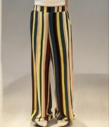 Spodnie W Paski Forever 21 S Kolorowe Lekkie