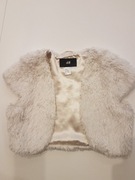 Bolerko sztuczne futerko białe H&M roz.158