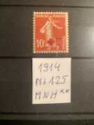 Francja 1914 Mi 125 MNH**