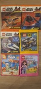 6 różnych saszetek Lego Star Wars, Batman, Friends