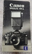 Canon Speedlite 199A instrukcja manual EN oryginalna lampa błyskowa A1 AE-1