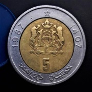 5  Dirham 1987 MAROKO.  NR-58