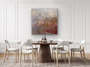 100x100cm obraz abstrakcja Popiół i złoto beż szarości brąz