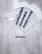 sweter, rozm. L/XL, grubszy, romby, vintage, premium, na jesień