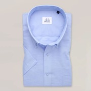 Willsoor błękitna klasyczna koszula z krótkim rękawem 49/50 176-182