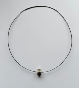 Srebrna obroża, naszyjnik minimalistyczny Unikat – ręczna robota