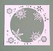 Scrapki Papierowe - Boże Narodzenie Ramka Śnieżynki Gwiazdki.