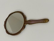 Lusterko mosiężne emaliowane, różowe