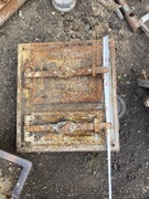 PIĘKNE, STARE DRZWICZKI ŻELIWNE DO PIECA