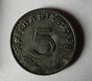 Niemcy - Trzecia Rzesza 5 reichsfenigów, 1942 r. „A” - Berlin (S168)