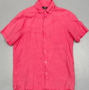 Wr) Marks&Spencer oryginalna koszula lniana krótki rękaw Roz.S/M 