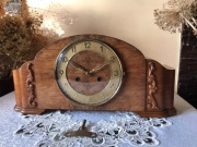 Zegar FMS MAUTHE 1939/40 art deco zadbany jasny dąb czeczot loft