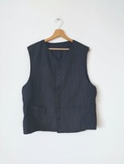 Męska kamizelka do garnituru w paski do garnituru granatowa L