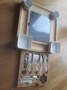 Bambusowa deska do serów i przystawek z akcesoriami 