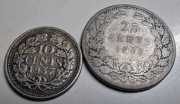 Srebrne monety Holandia 10 25 cents  1903 1937 2szt