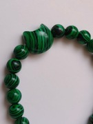 Bransoletka naturalny kamień malachit kot 