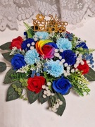 Dzień Babci, Dziadka , Walentynki,  kwiaty mydlane flower box 