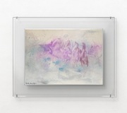 "Zima w parku" oryg. obraz tuszem akrylowym z sygn. i cert.