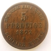 5 fenigów 1872  Meklenburgia Schwerin Cesarstwo Niemieckie