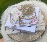 Personalizowana pamiątka chrztu świętego kartka okolicznościowa w pudełku
