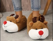 Kapcie bambosze pantofle renifery, 38 39