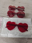 Okulary serca na imprezę. Nowe.