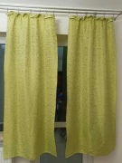 Komplet zasłon 80 x 180 w kolorze limonkowym