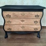 Komoda - odnowiona, drewniana trzy szuflady