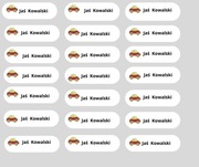 100x NAPRASOWANKI IMIENNE DLA DZIECI DOROSŁYCH METKI IMIENNIKI SZKOŁA 