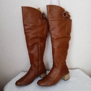 Bardzo długie zimowe ocieplane kozaki r 38 wkładka 24 stan oceniam na bdb